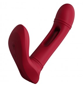 MizzZee - Wave Tongue Wearable Vibrator (Chargeable - Red Rose)